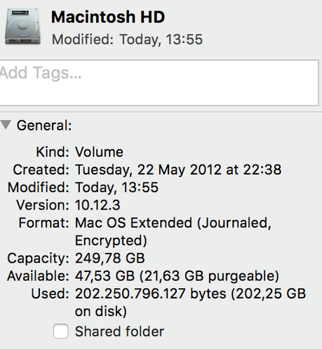 how to clear space on macintosh hd