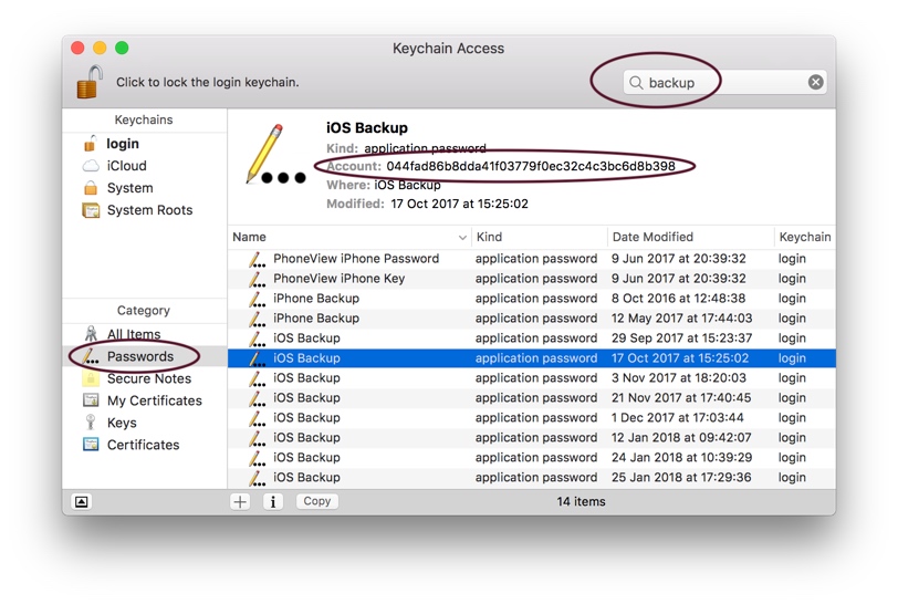 forgotten encrypted iphone backup password